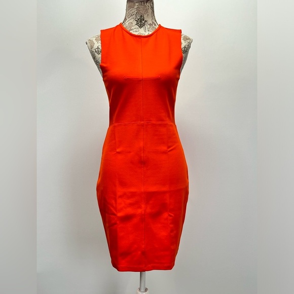 Poppy red FRENCH CONNECTION bodycon dress‎ size 8. - Picture 7 of 15